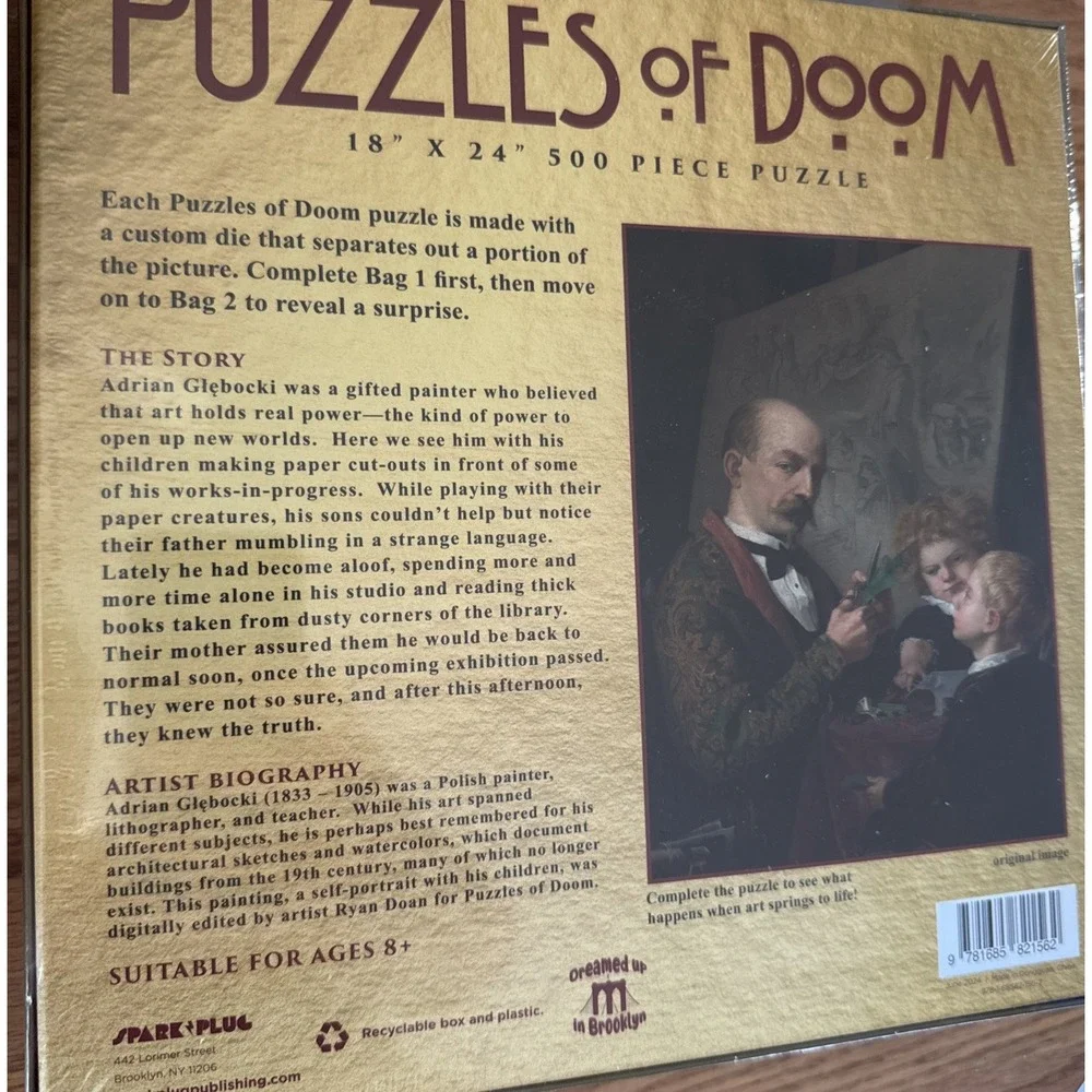 Puzzles Of Doom Haunted Gallery W/ Shocking Surprise Polish Artist Glebocki‎ NEW